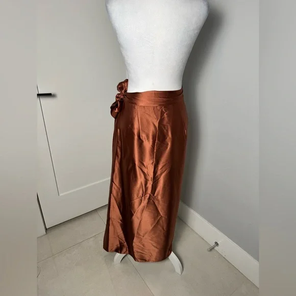 Johanna Ortiz Magical Feeling Midi Skirt in Dark Caramel - Picture 9 of 12